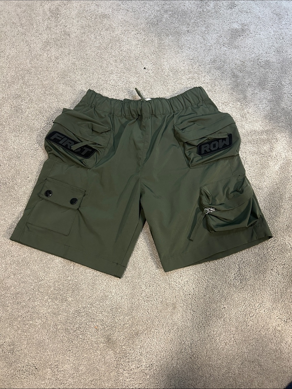 Kids Olive Green Cargo Shorts with Multi-Pocket Utility Style